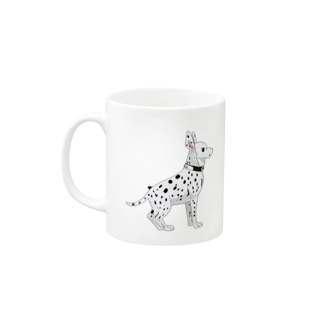 wonderful dogのクールなダルメシアンくん Mug :left side of the handle