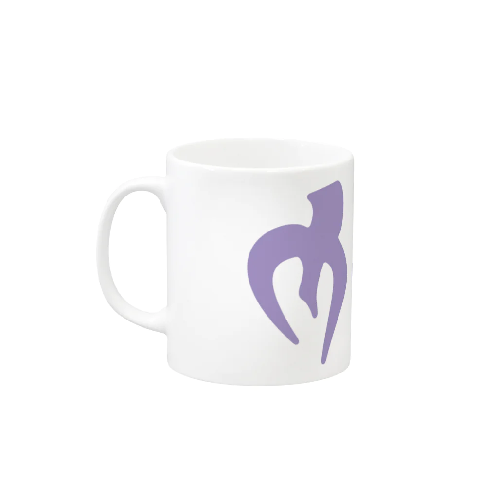 materialize.jpのマグカップ（Cold Purple×White） Mug :left side of the handle