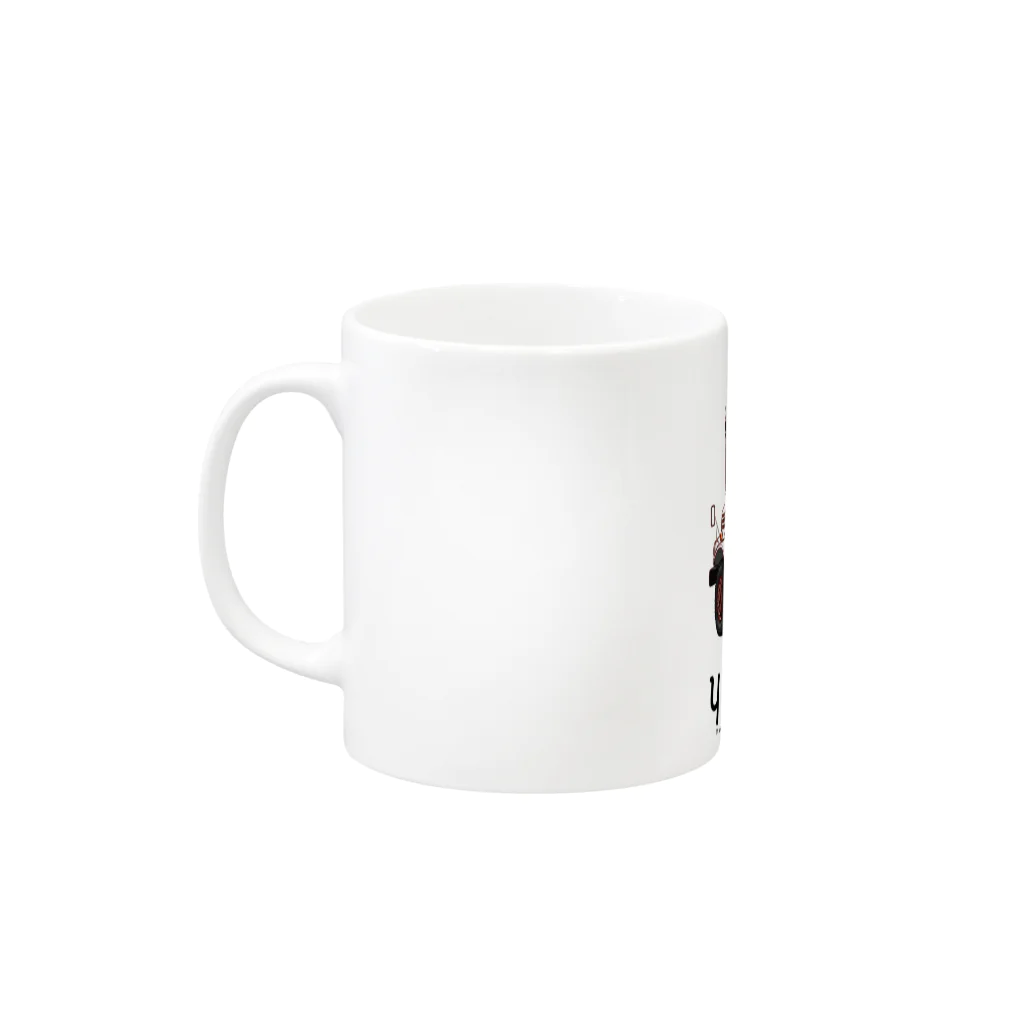 YUTANEKO公式ショップのボンネットバス Mug :left side of the handle