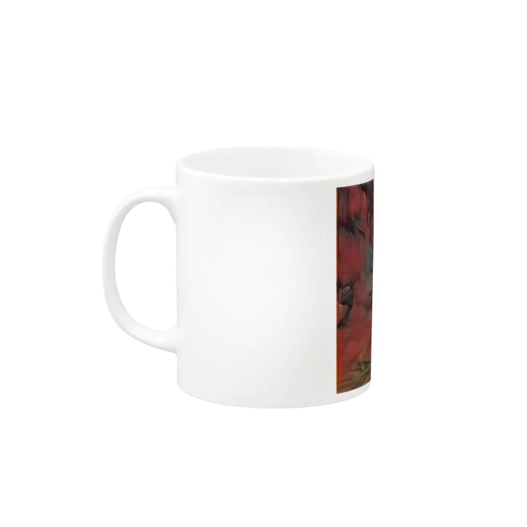 Try Anythingのhell's exit Mug :left side of the handle