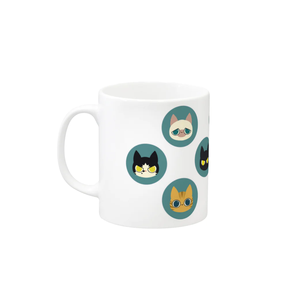 ROCOのねこたま Mug :left side of the handle