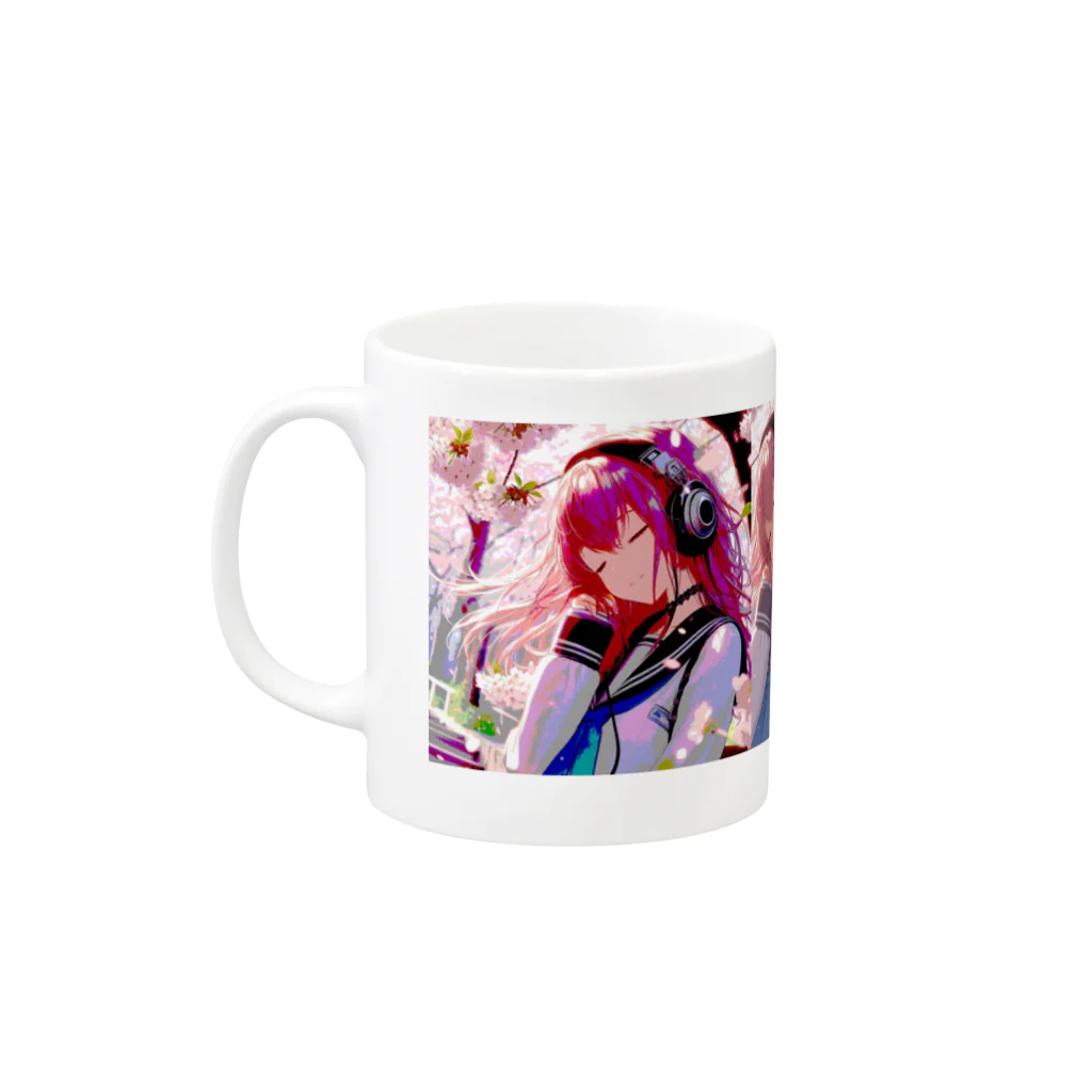 JAPAN THE HEROのヘッドフォン女子ともちゃん🌸 Mug :left side of the handle