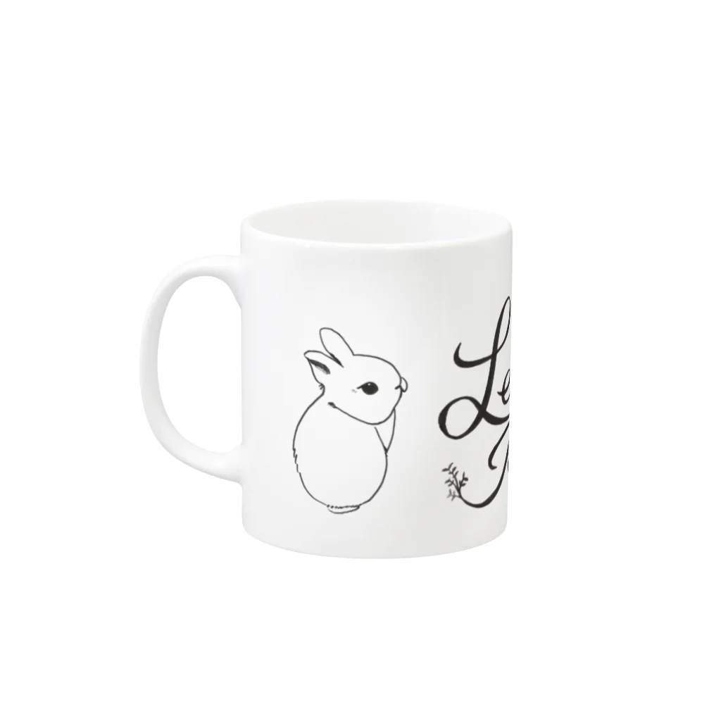 komonoteのモノトーン Mug :left side of the handle