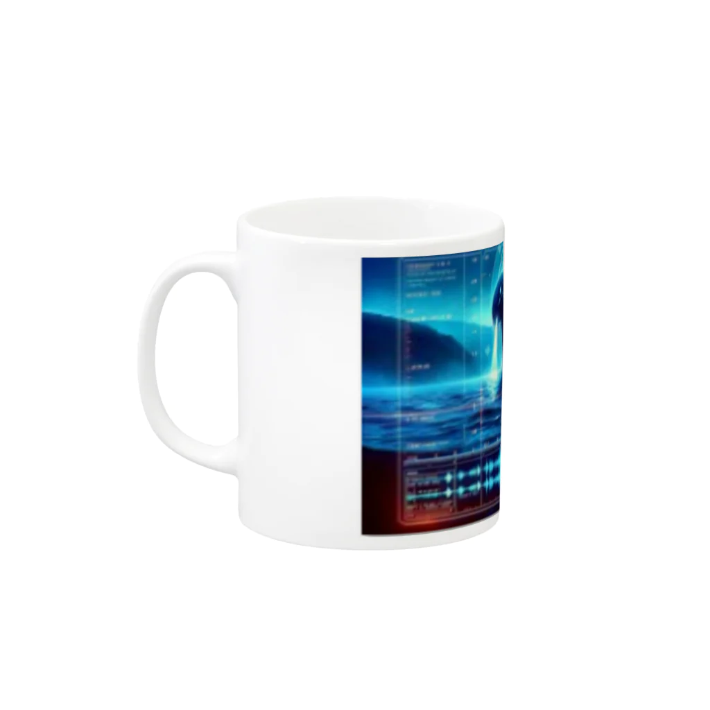 Japan_Connectionのサイバーネッシー  Mug :left side of the handle