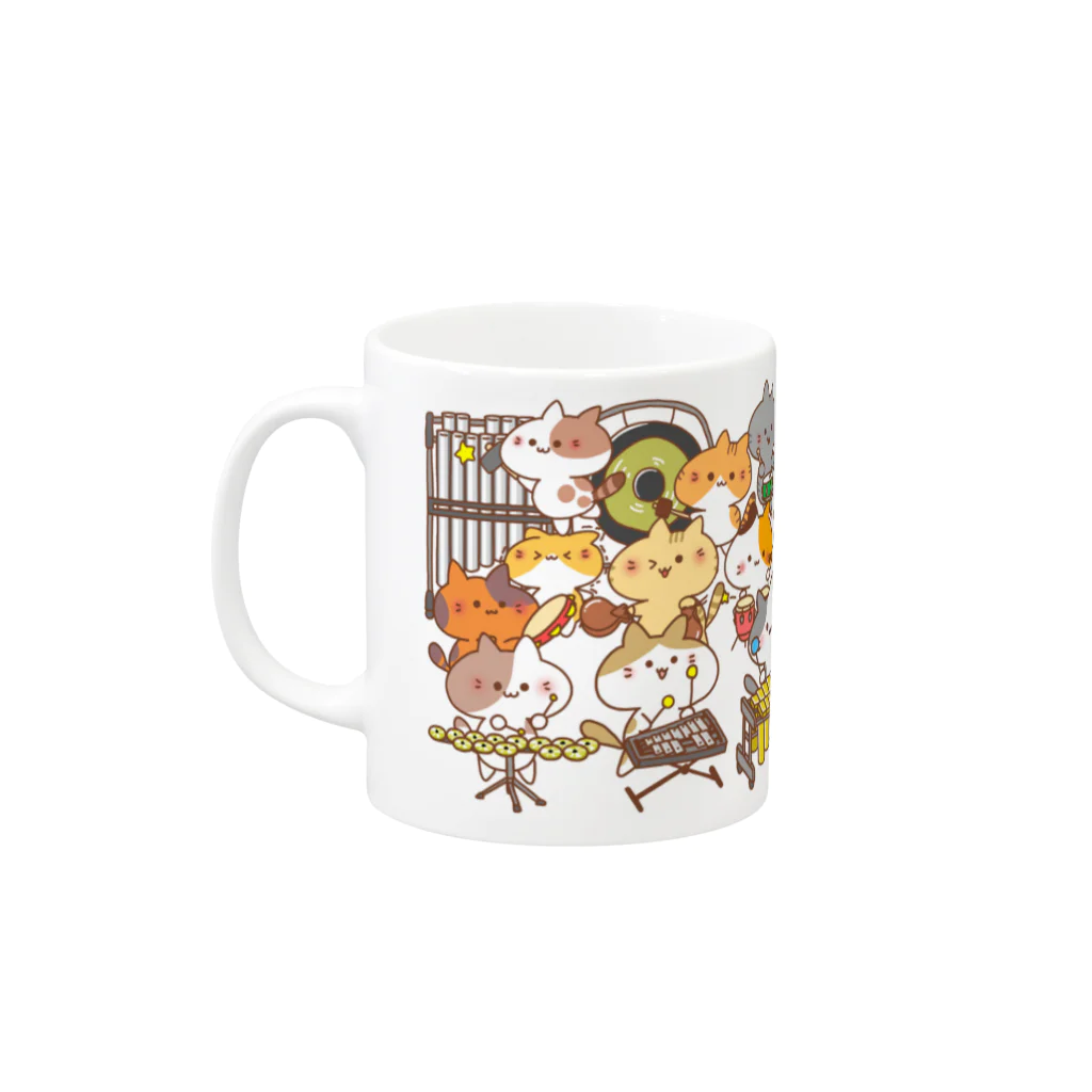  ふじねこ屋のふじねこ＊パーカッション Mug :left side of the handle