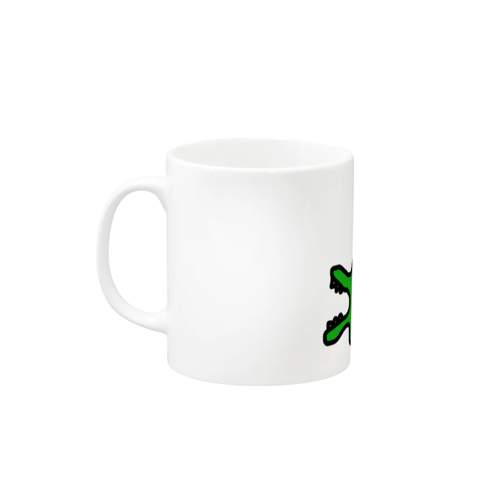 Dice-K2525のゆるかわワニ Mug :left side of the handle