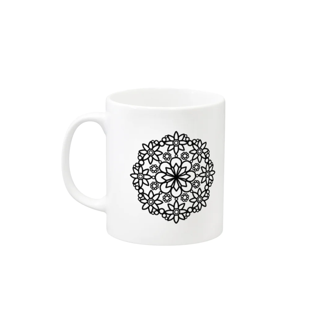 ARIGATOU-81のMANDALA •6• (B) Mug :left side of the handle