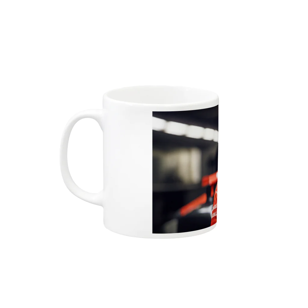 ADOのＦ１レーサー猫 Mug :left side of the handle