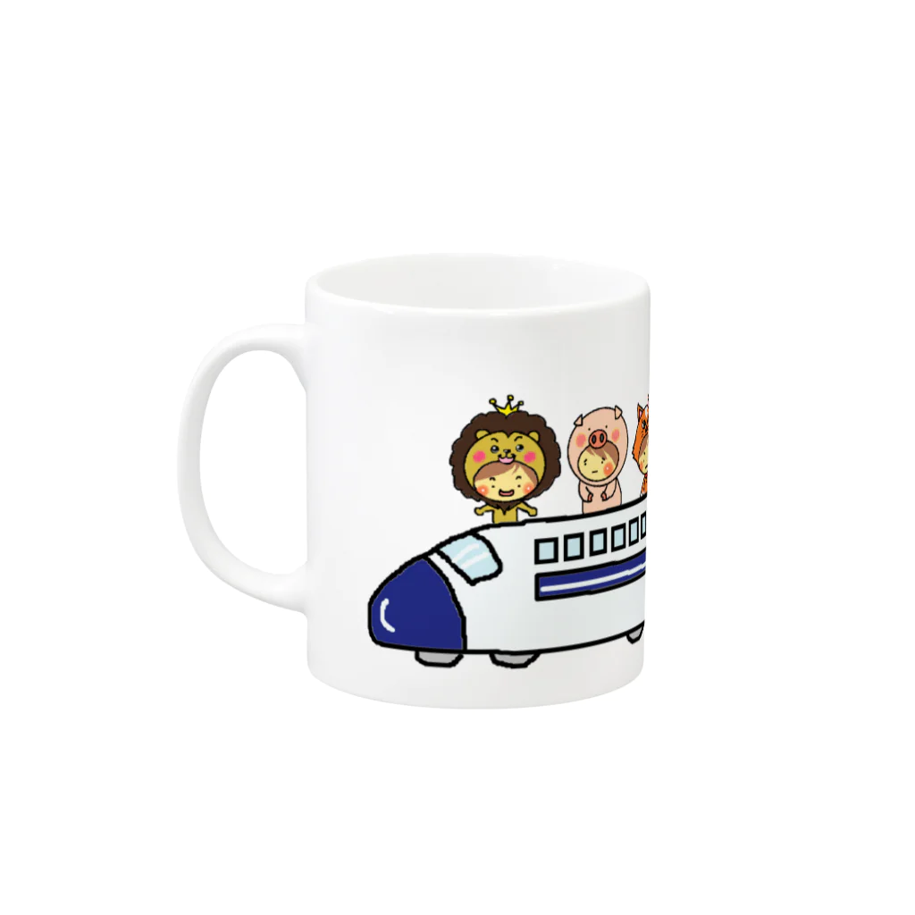 きゃらめる屋のtrain zoo Mug :left side of the handle