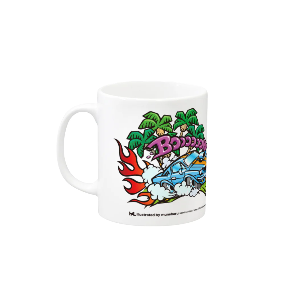 illustrator_HaLのPOP UP CAR Vol.02 Mug :left side of the handle