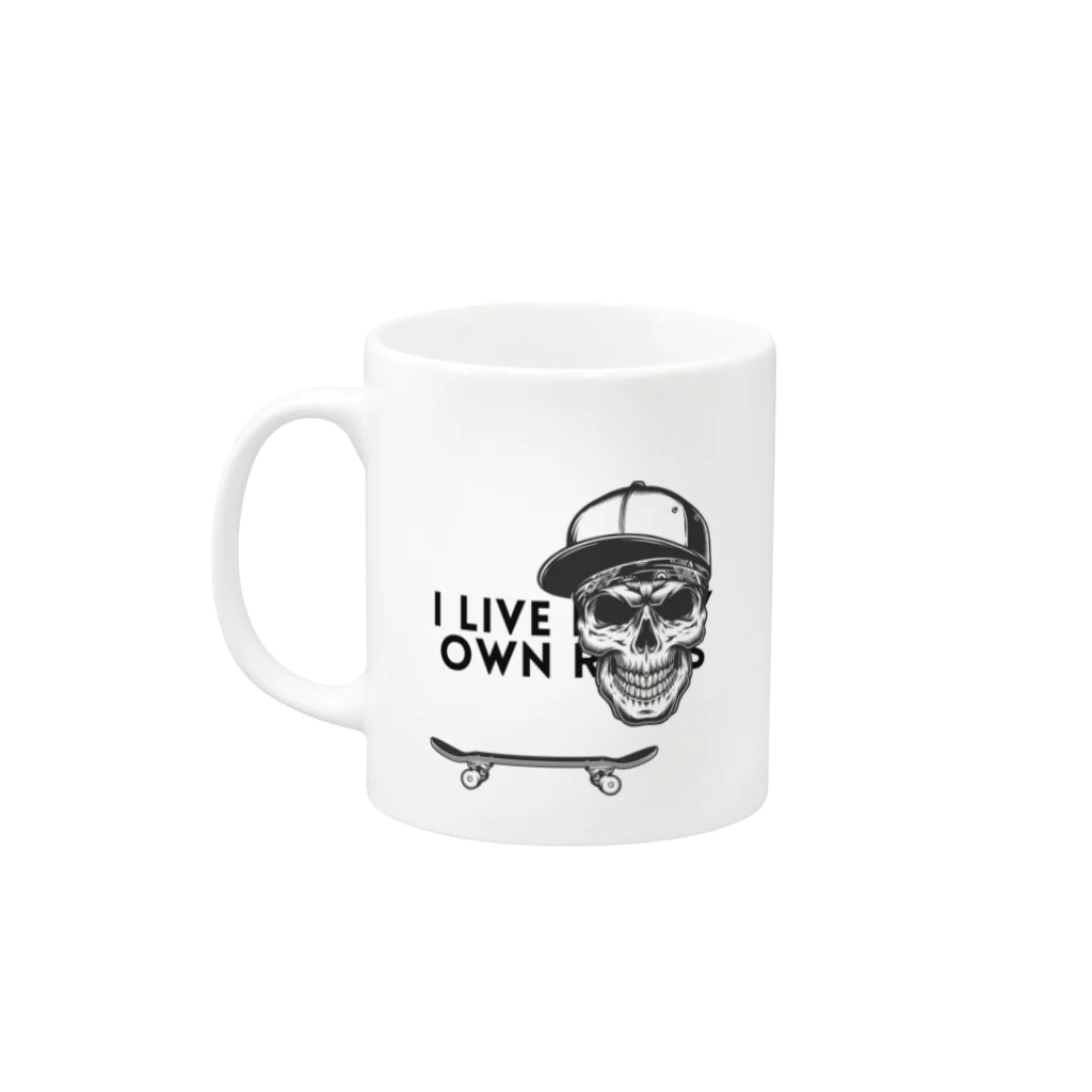 CHIBE86の "I live by my own rules." Mug :left side of the handle