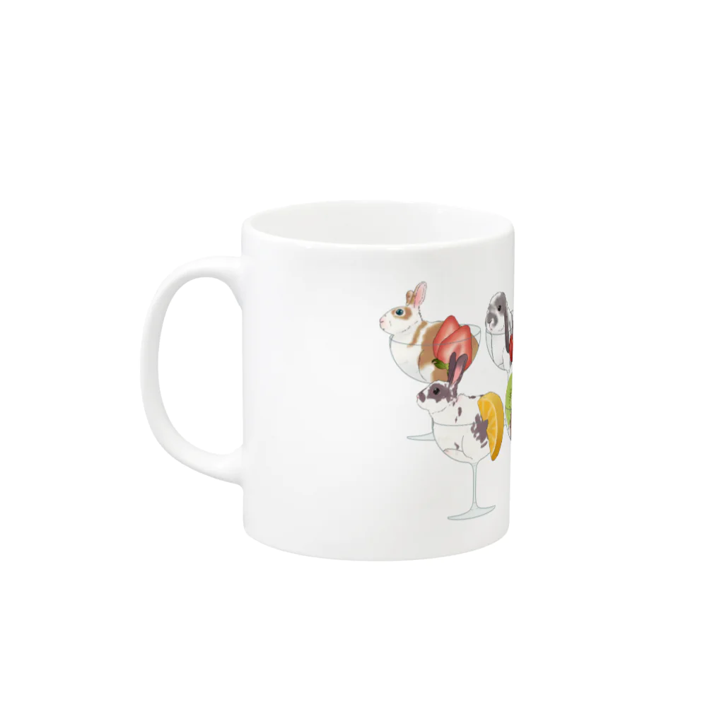 むぎのうしゃんぱんたわー Mug :left side of the handle