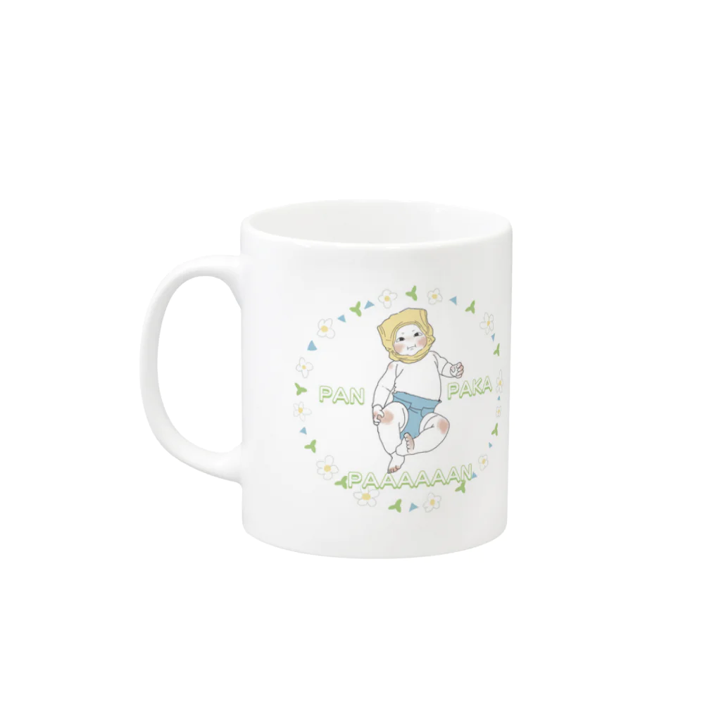 崇めの市場のPanpaka paaaaaan Mug :left side of the handle