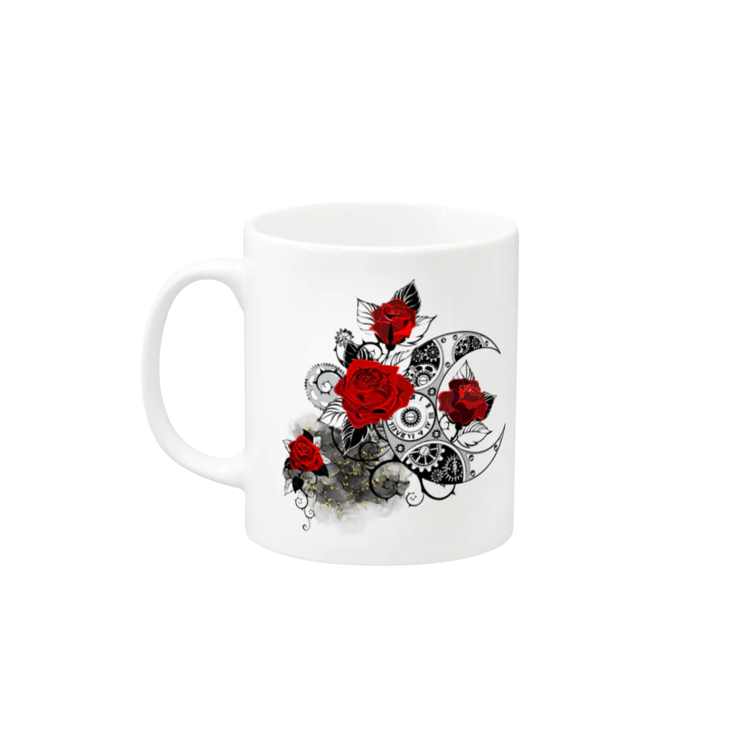 CHIBE86のMechanic Roses（メカニック・ローズ） Mug :left side of the handle