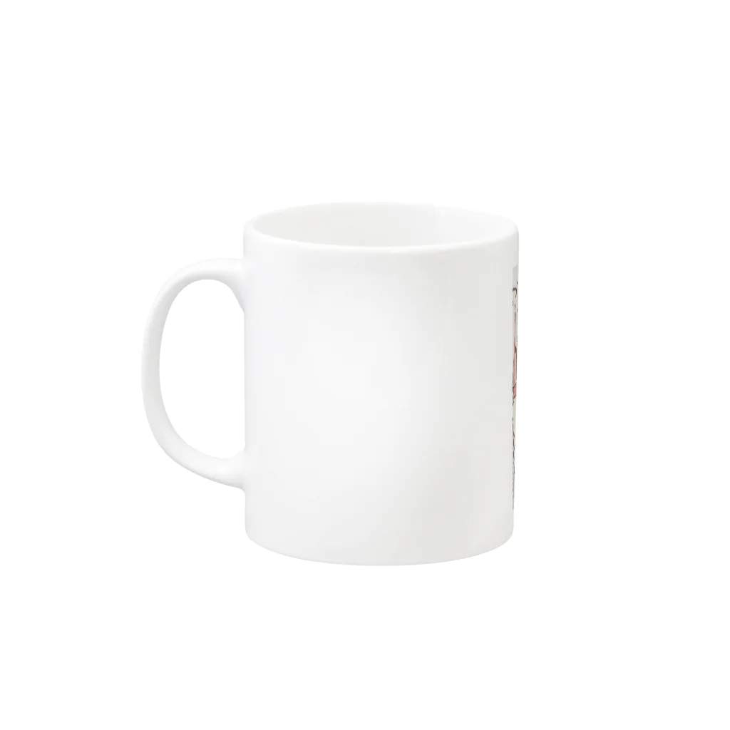 USA&KUMAの冬眠中のくま生活 Mug :left side of the handle