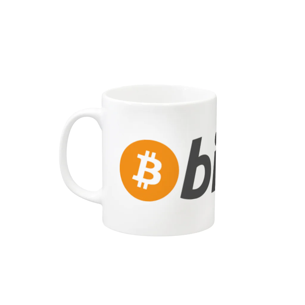 OWLCOIN ショップのBitcoin ビットコイン Mug :left side of the handle