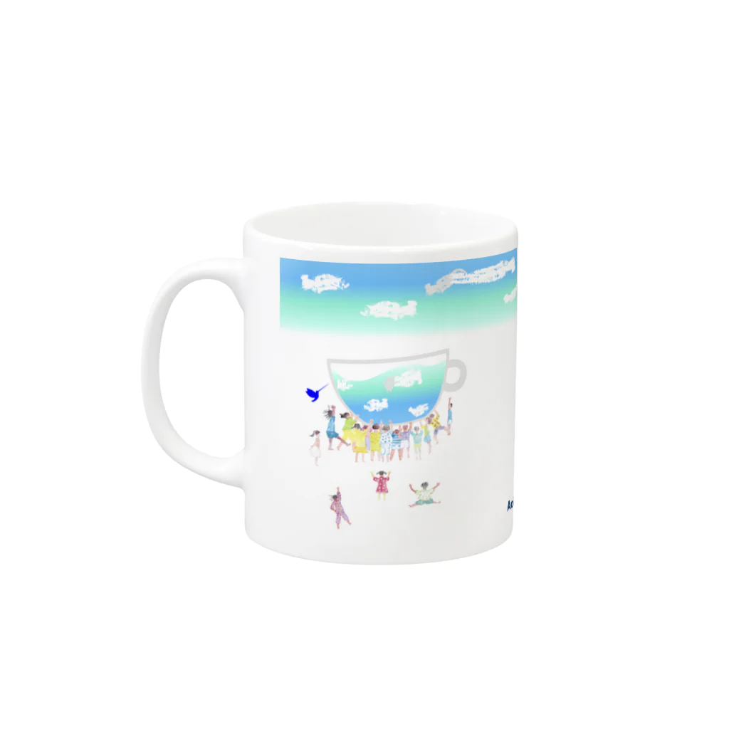 アオイハチドリプロジェクトのアオイハチドリプロジェクト12 Mug :left side of the handle