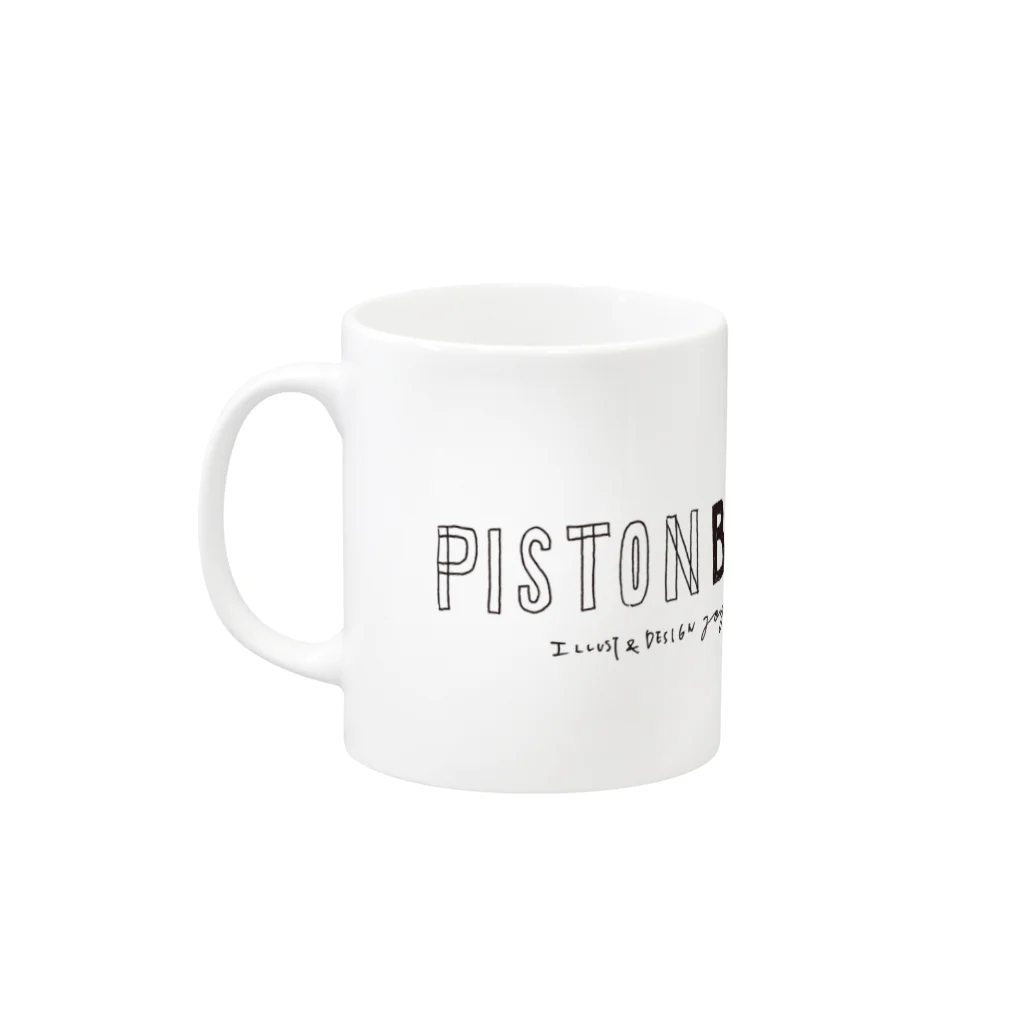 ILLUST&DESIGN JOYのPISTON BOY 1／JOY Mug :left side of the handle