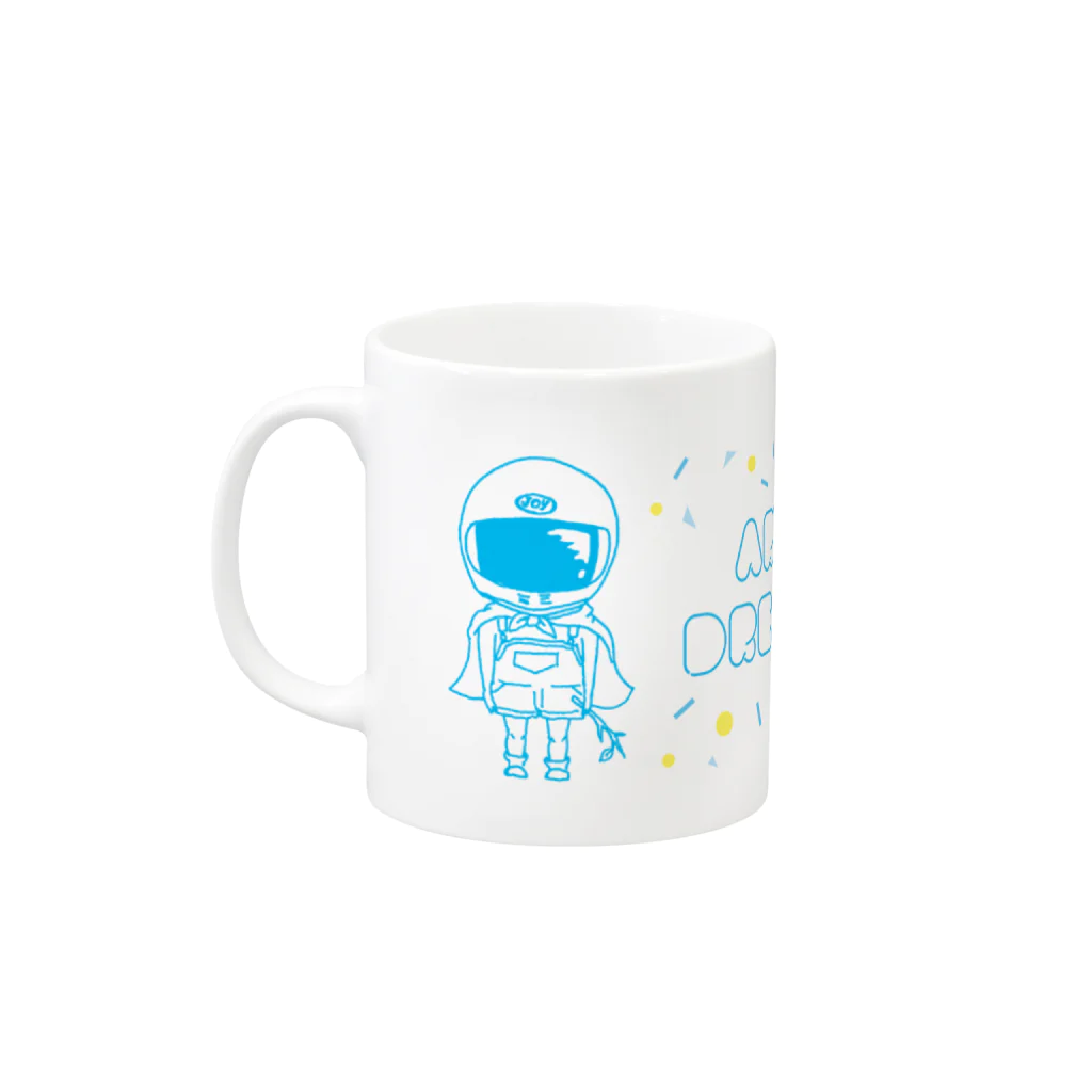 ILLUST&DESIGN JOYのバイク少年2／JOY Mug :left side of the handle