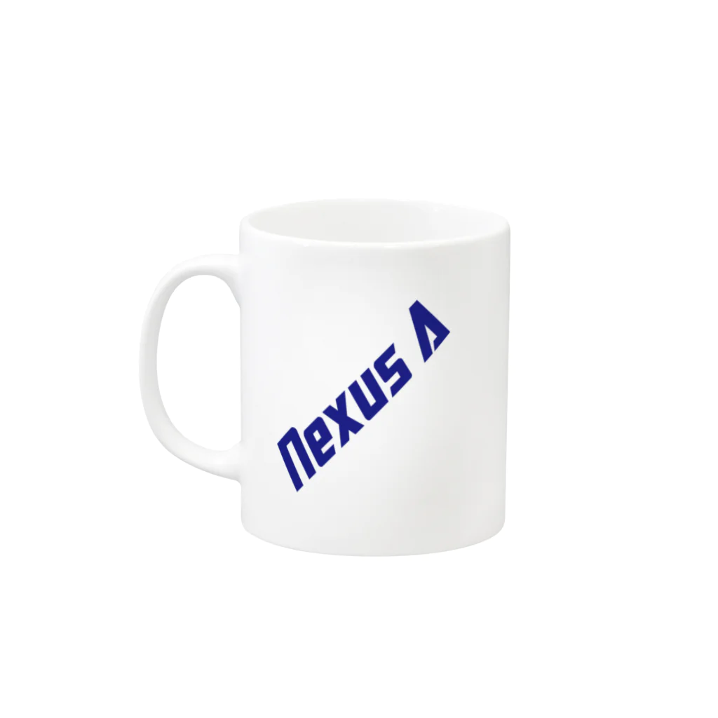 nexusa1980のロゴ（ブルー） Mug :left side of the handle