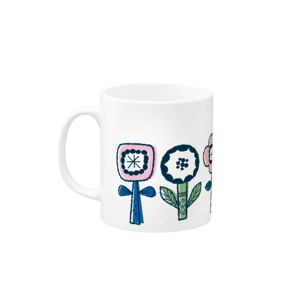 カシワギマリ（イラストレーター）のblooming Mug :left side of the handle