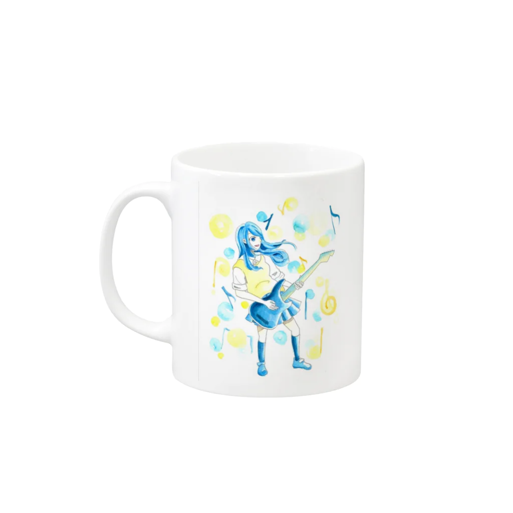 とんのギター少女 Mug :left side of the handle