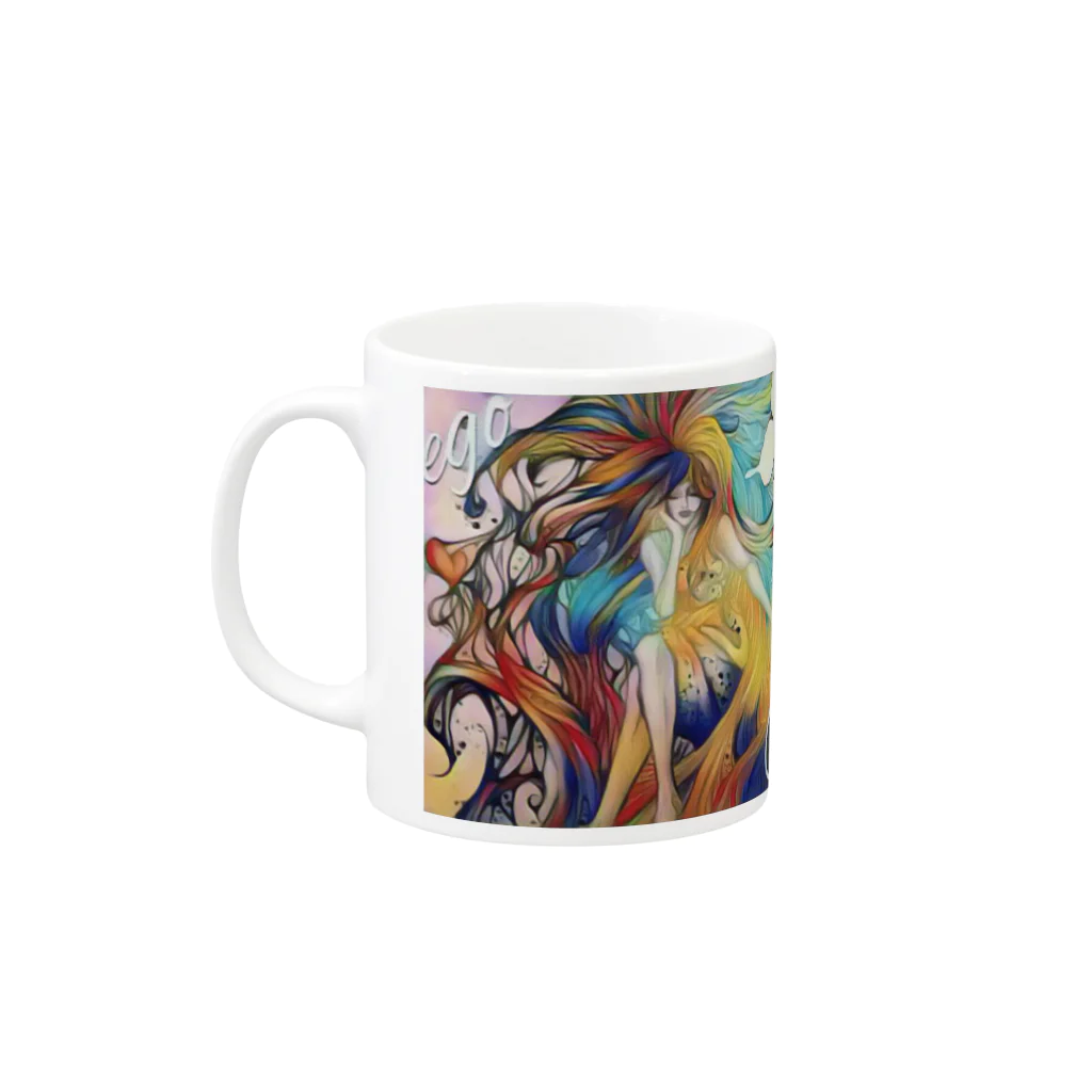 Golem オリジナル アートグッズ店のチャンスの女神  Mug :left side of the handle