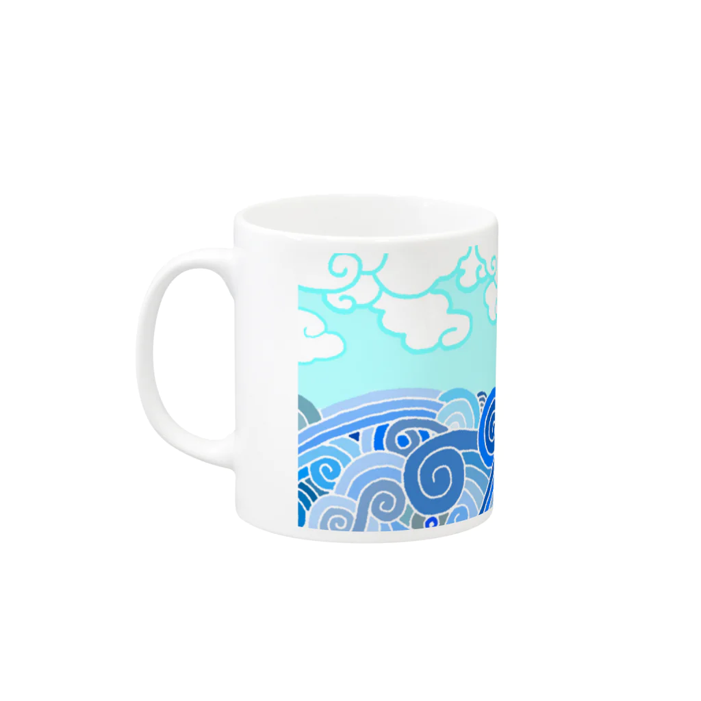 Mitsuhoのうみとそら Mug :left side of the handle