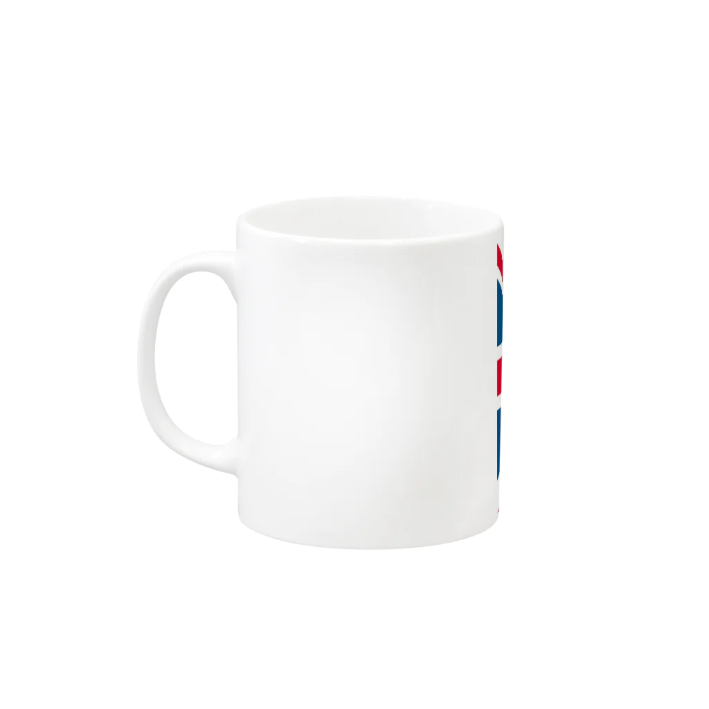 Americanショップ☆のユニオンジャック風 Mug :left side of the handle