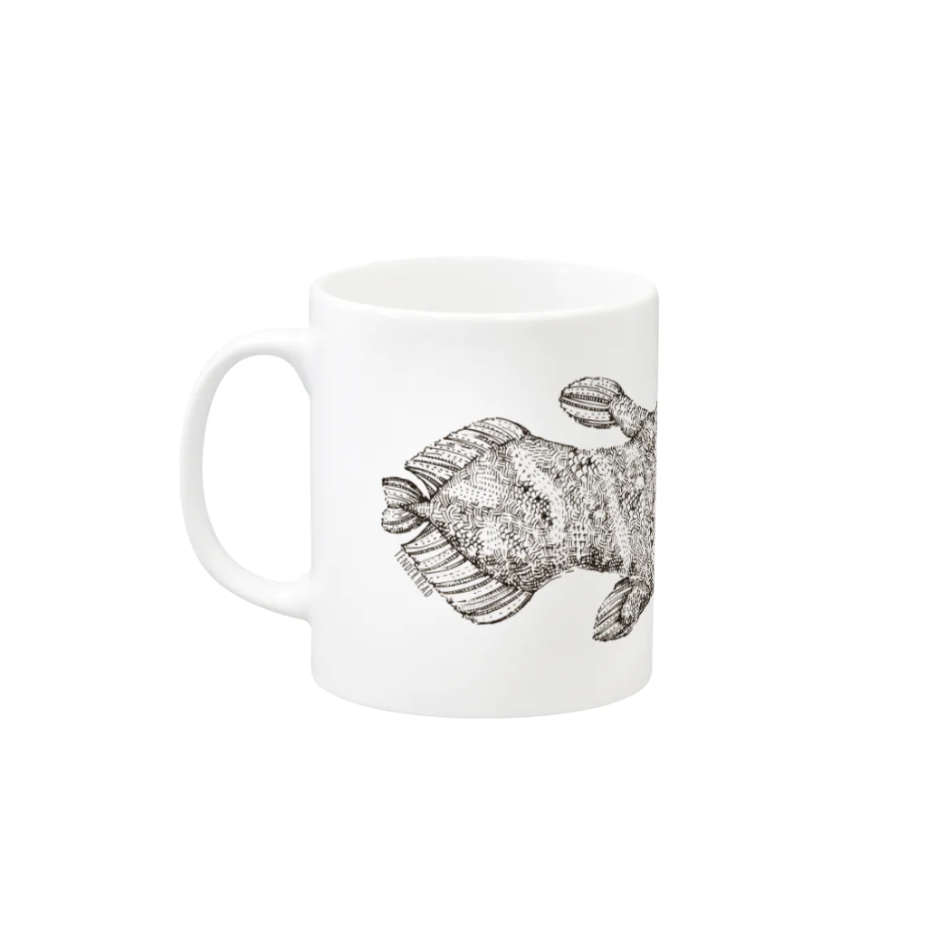 TenderHeadのシーラカンス Mug :left side of the handle