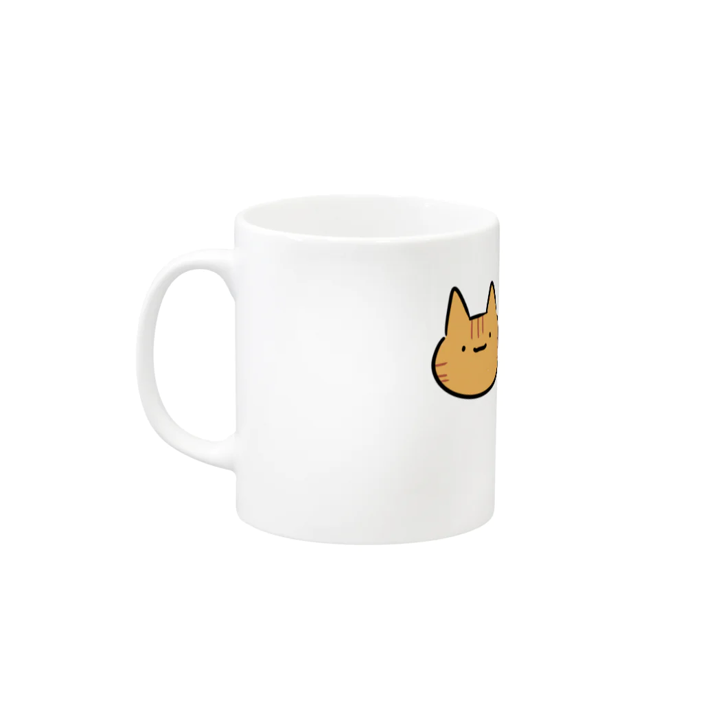 あいまいもこもこのネコマーク Mug :left side of the handle