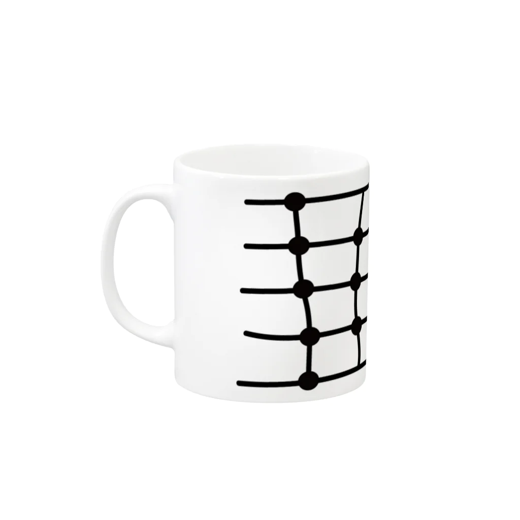 AQUA7777の網 Mug :left side of the handle