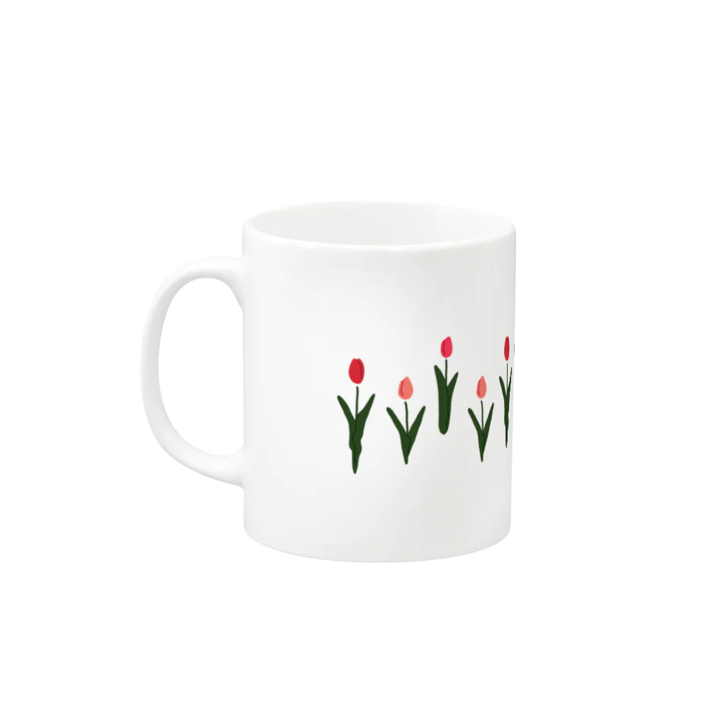 ▷            chiroruの🌷 tulip mug Mug :left side of the handle