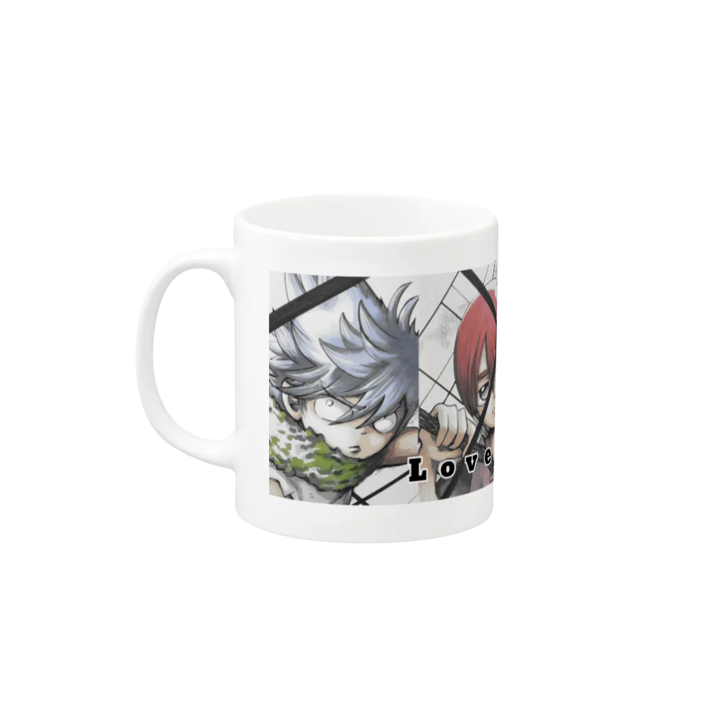 Love-tissueの4-mation Mug :left side of the handle