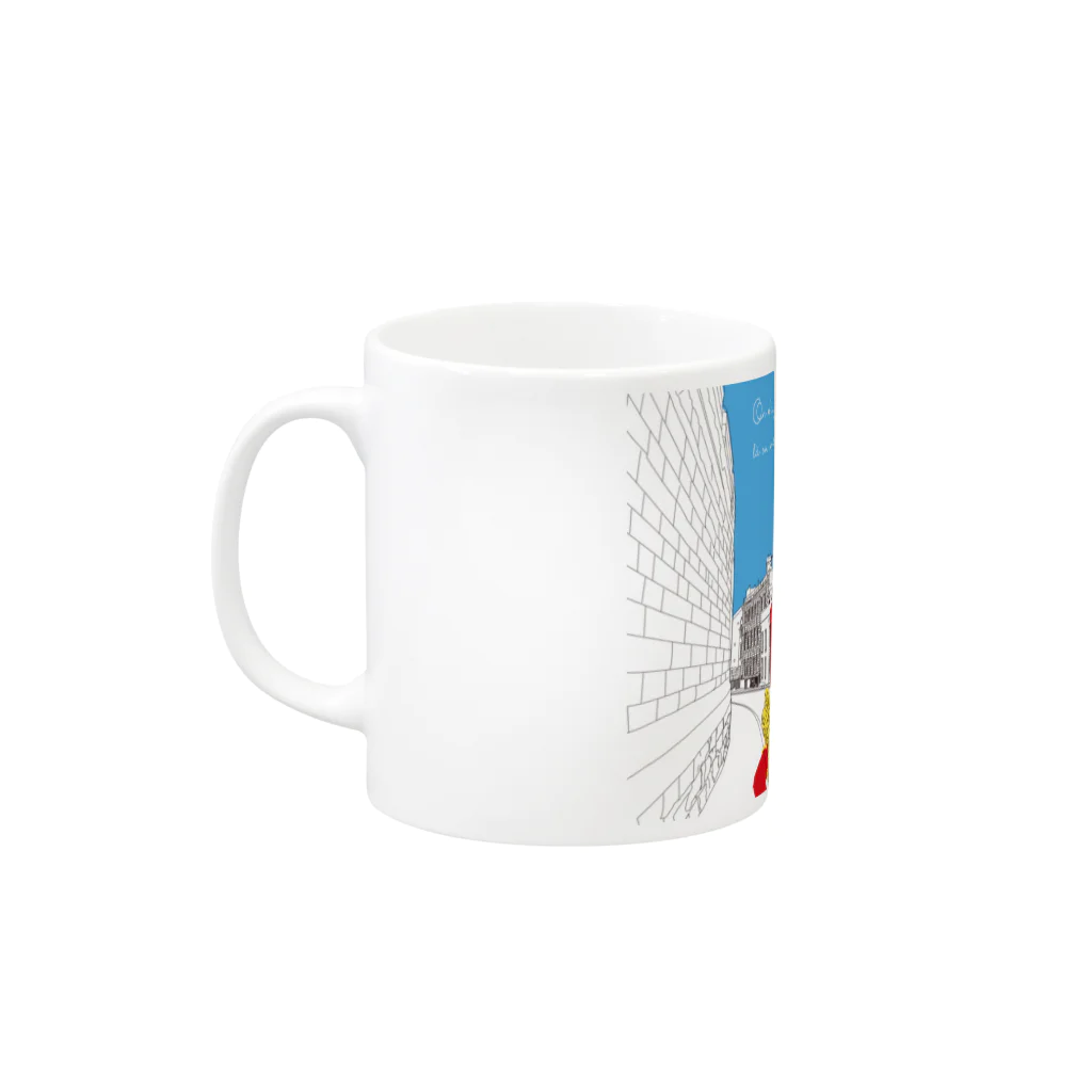 Drecome_Designのcityscape Mug :left side of the handle