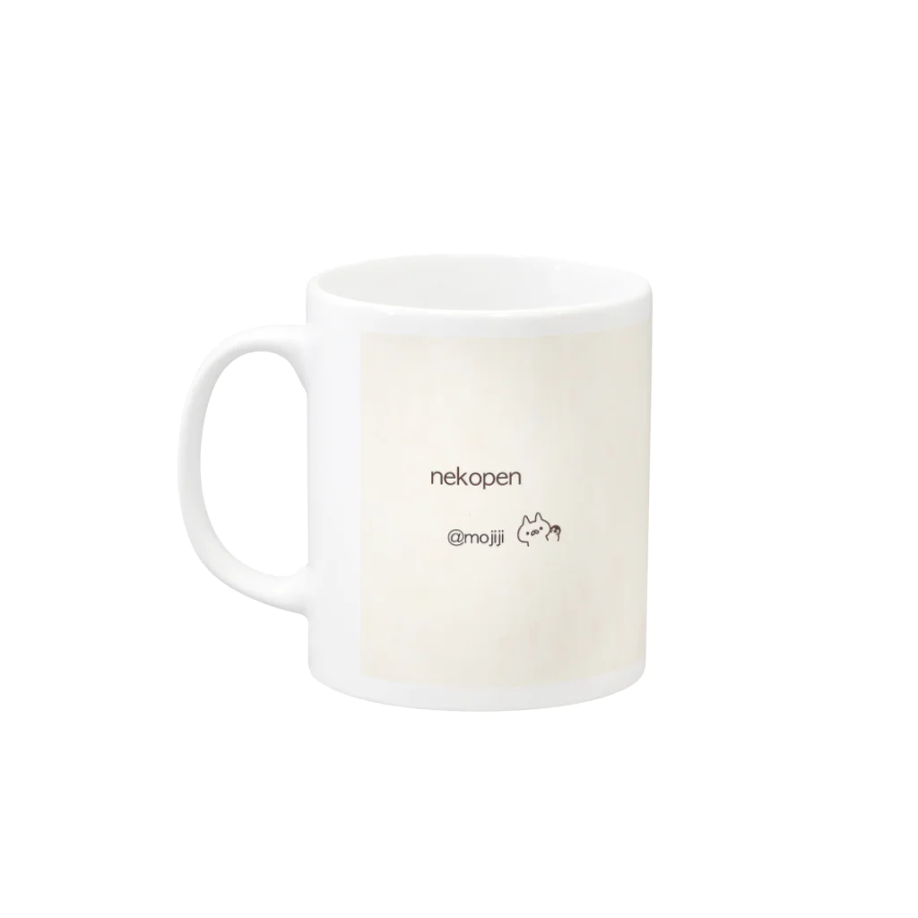 もじじの見守るねこくん Mug :left side of the handle