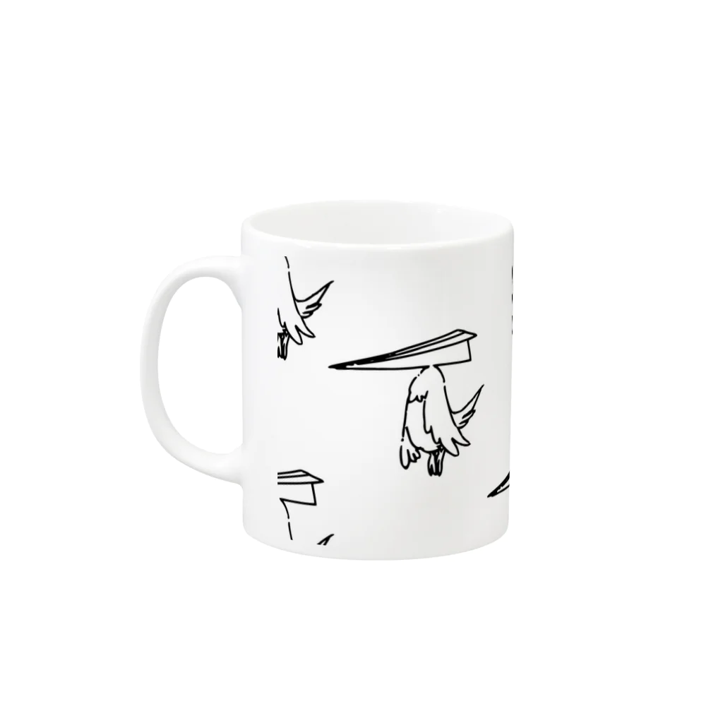 おおしまやすゆきのレターバード（Ａ） Mug :left side of the handle