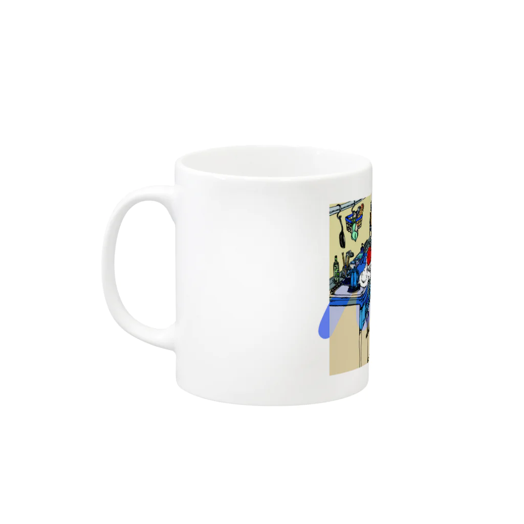 kameのねことわたしとわたしのお部屋 Mug :left side of the handle