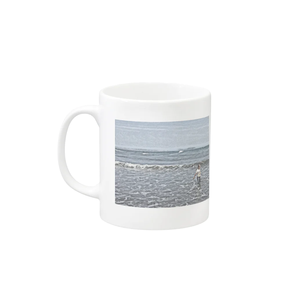 m&k の湘南海岸 Mug :left side of the handle