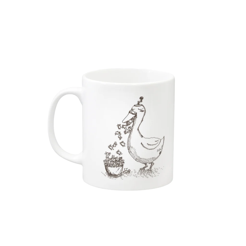 アルバトロスデザインのアヒルのかき氷器 Mug :left side of the handle