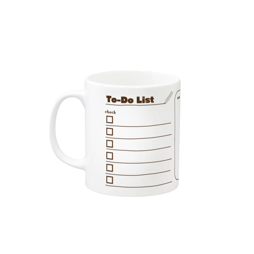 tiny-houseの今日やることリスト Mug :left side of the handle