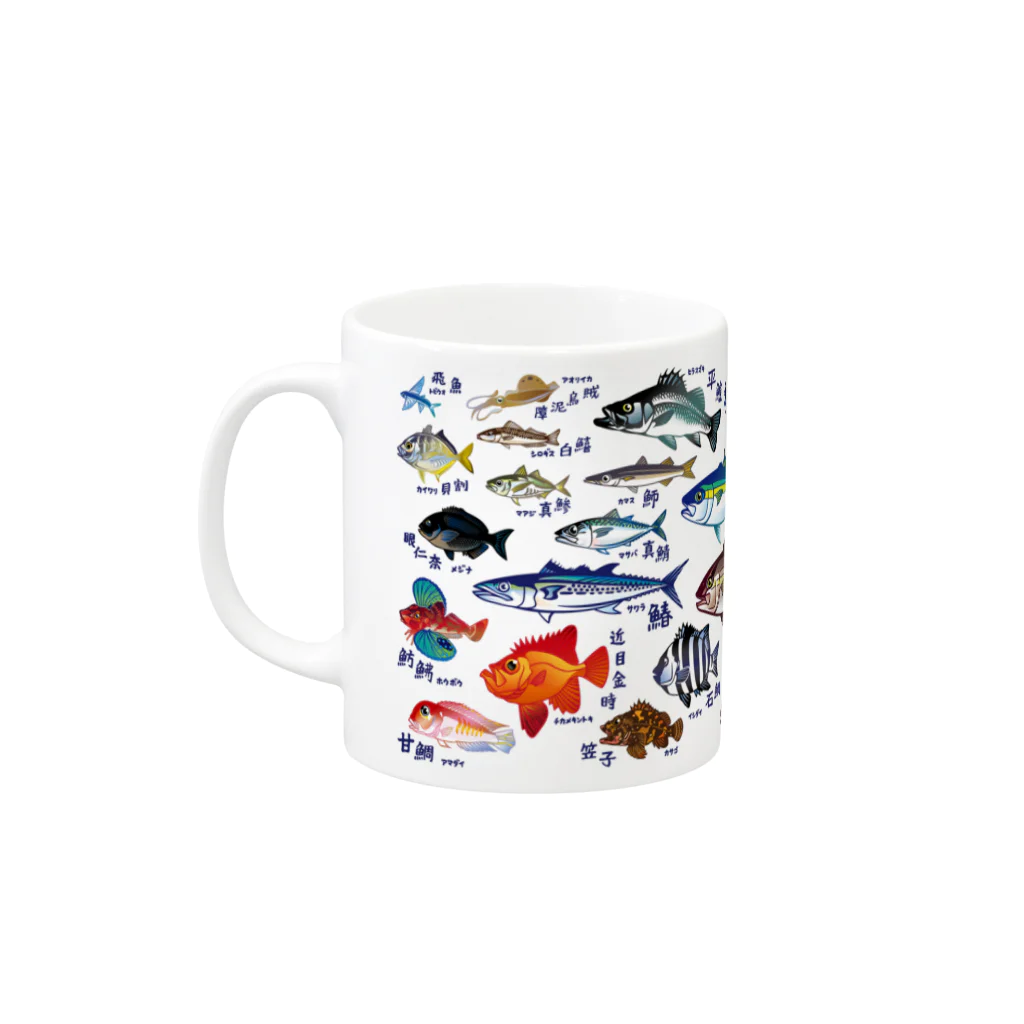 MUSEUM LAB SHOP MITの魚図鑑＊マグカップ Mug :left side of the handle