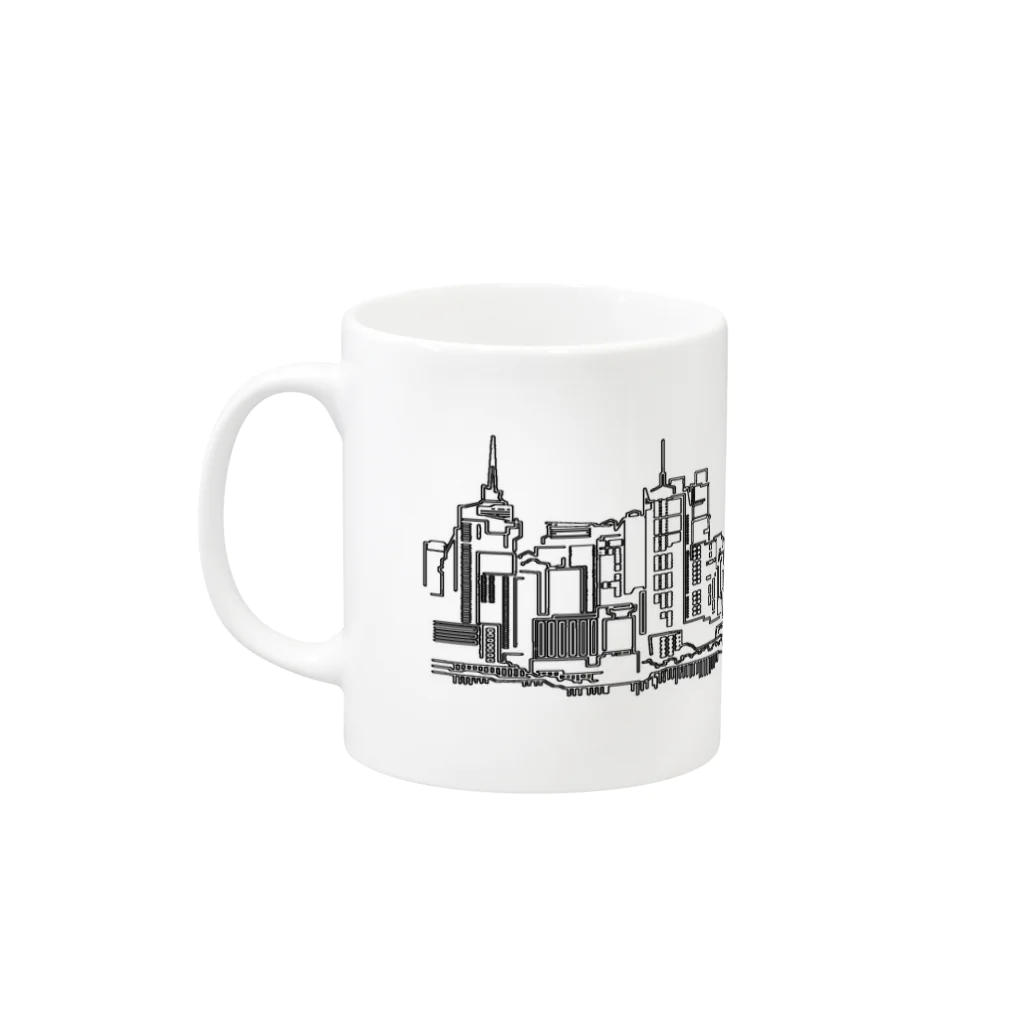 CABINWONDERLANDのNew York Skyline Mug マグカップの取っ手の左面