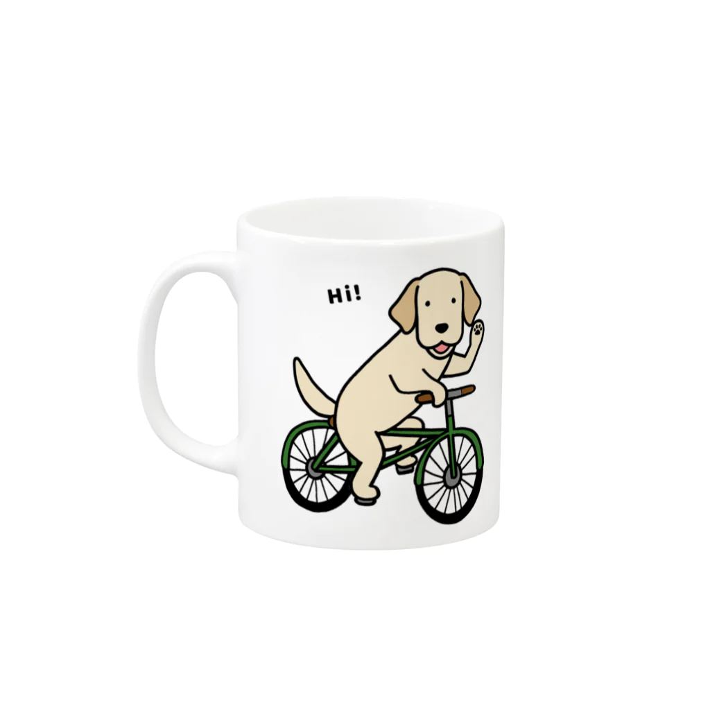 efrinmanのbicycleラブ イエロー Mug :left side of the handle