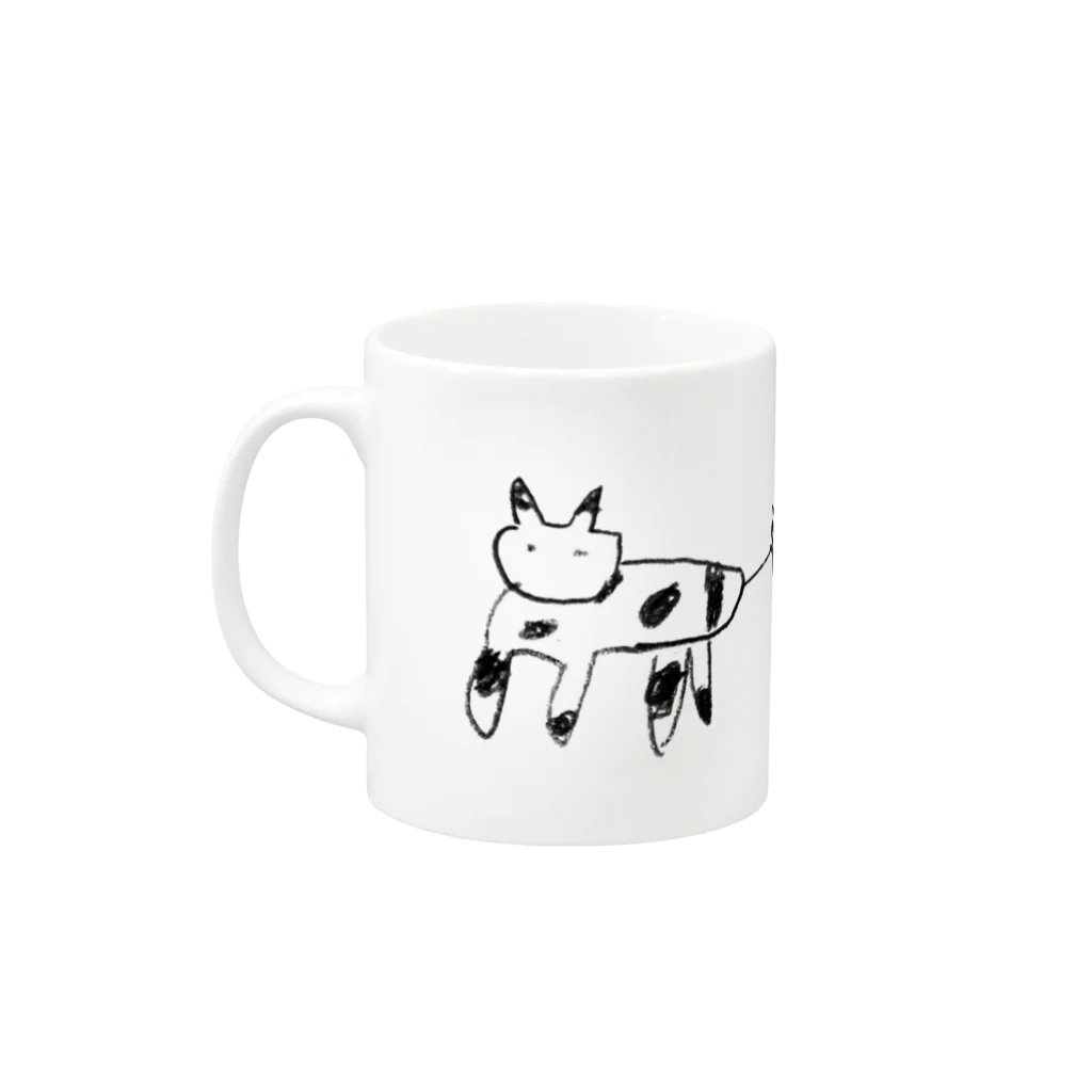 nearly≒equalのかわいい動物 Mug :left side of the handle