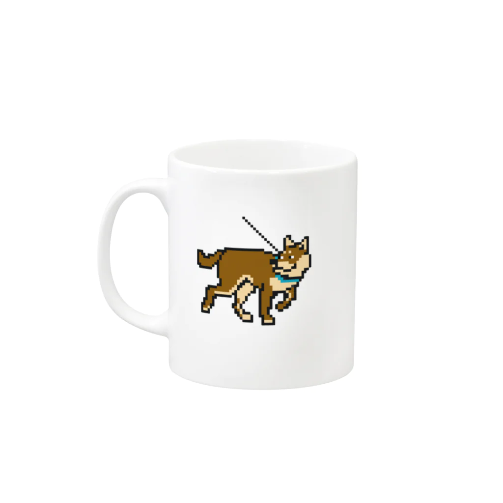 natsunoyoruniのドット絵柴犬 Mug :left side of the handle