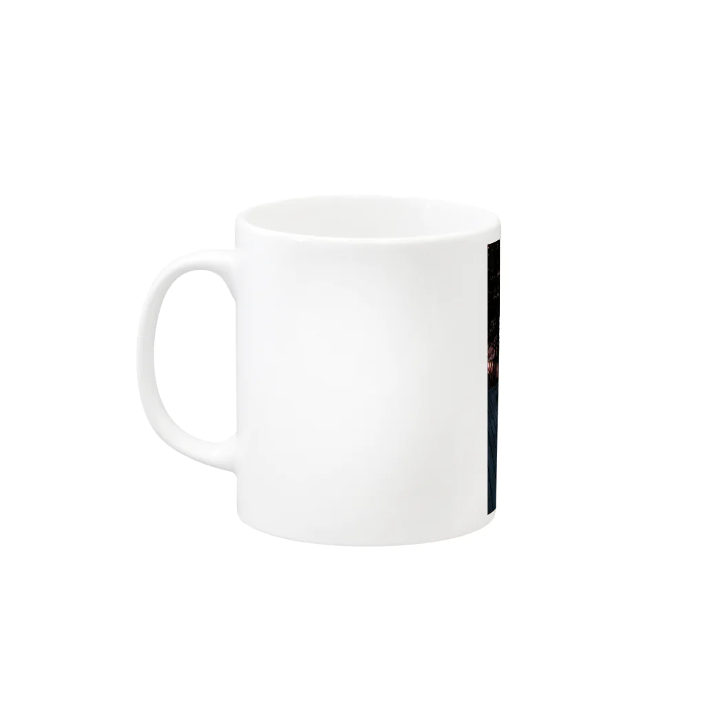 816photographyのライトペイントアート"midnight cafe" Mug :left side of the handle