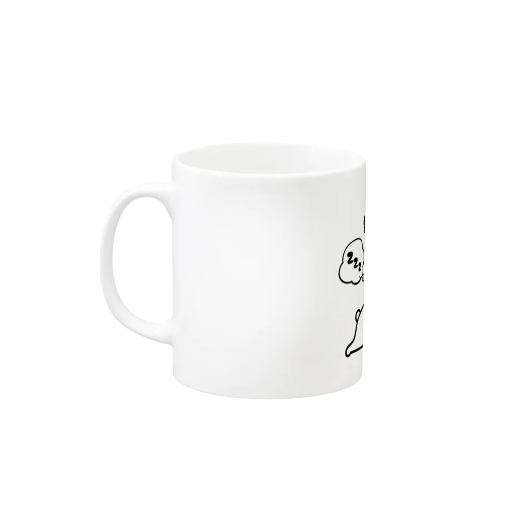 福のねむタイガー Mug :left side of the handle