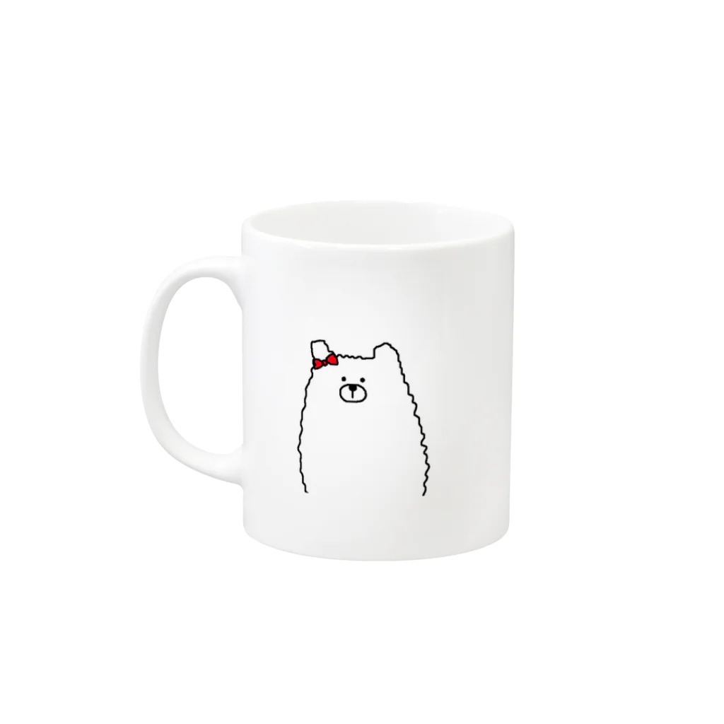 KOMORIのあるぱかちゃんマグ Mug :left side of the handle