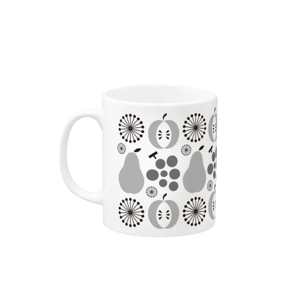 goods_drsの昭和の台所マグ  [その壱]（灰） Mug :left side of the handle